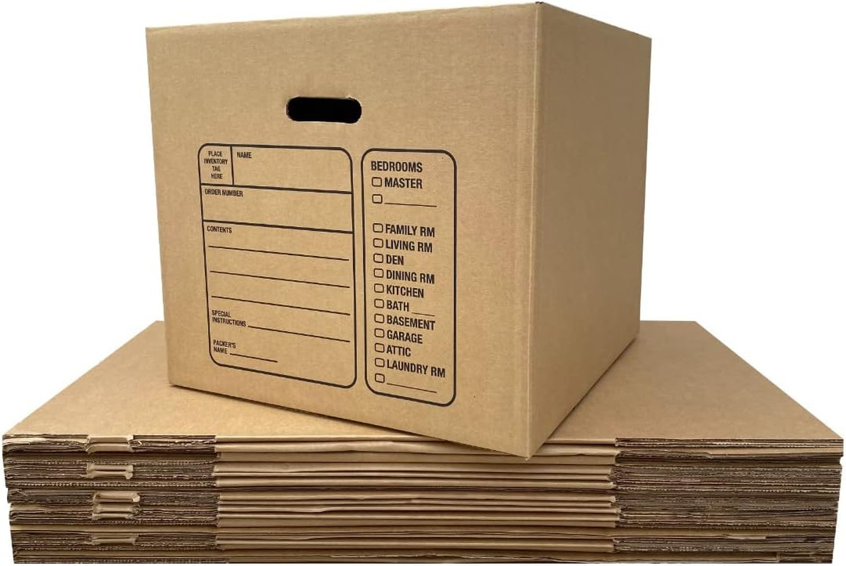 Premium Medium Moving Boxes 18x18x16″ – Pack of 10 Sturdy Cardboard Boxes