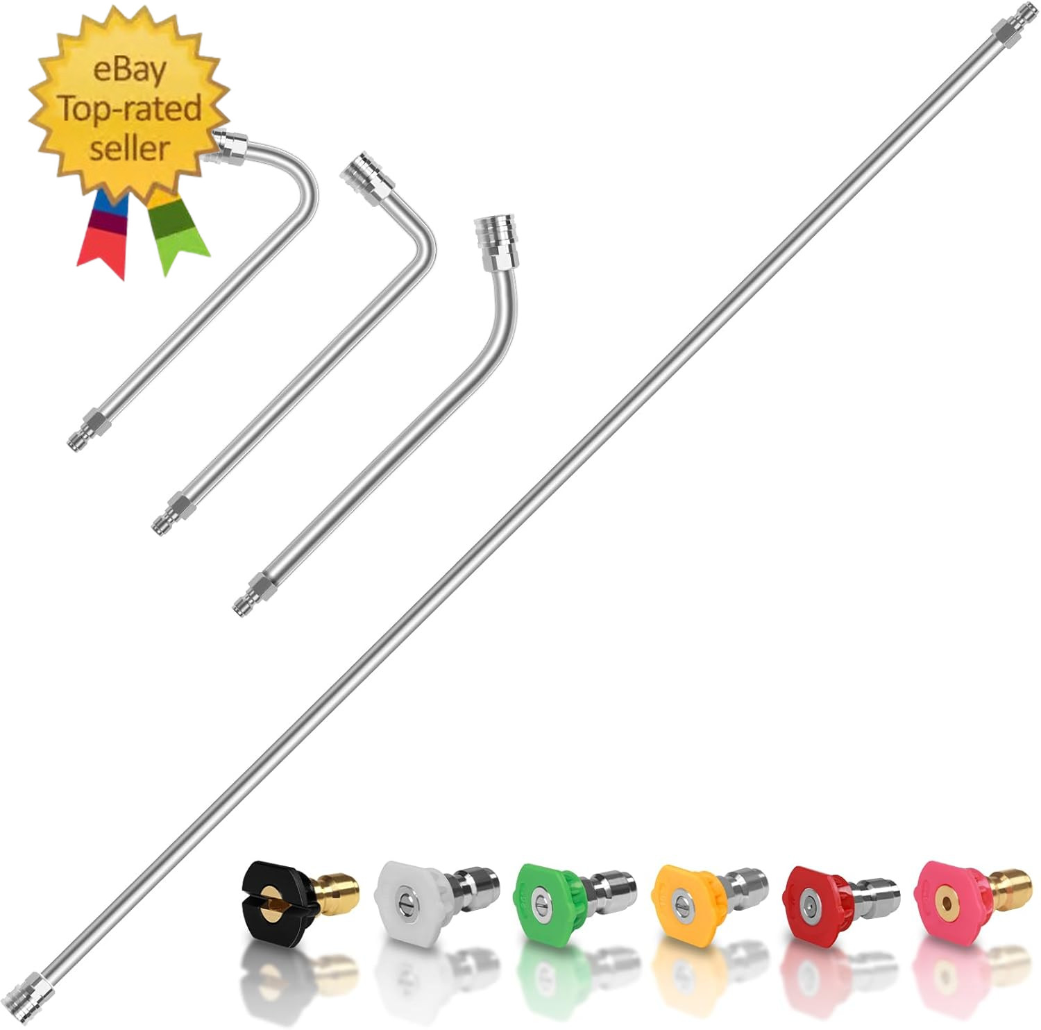 60″ Pressure Washer Extension Wand,Stainless Steel Power Washer Wand Extension