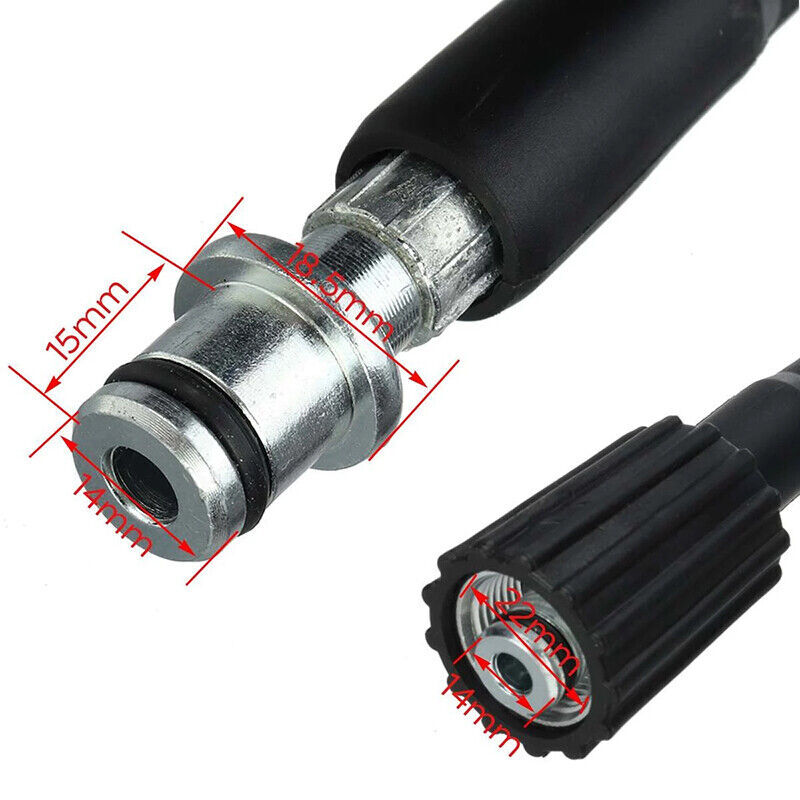 High Pressure Washer Hose 50ft 5800PSI M22-14mm Power Washer Extension Hose US
