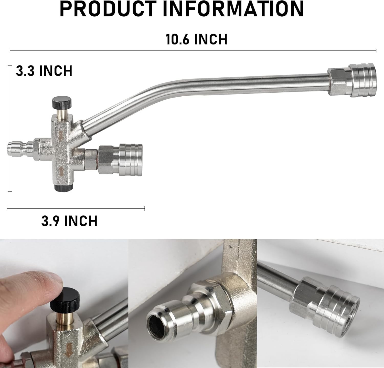 Effortless Foam Cleaning: Dual-Connector Pressure Washer Unit with 5 Nozzle Tips