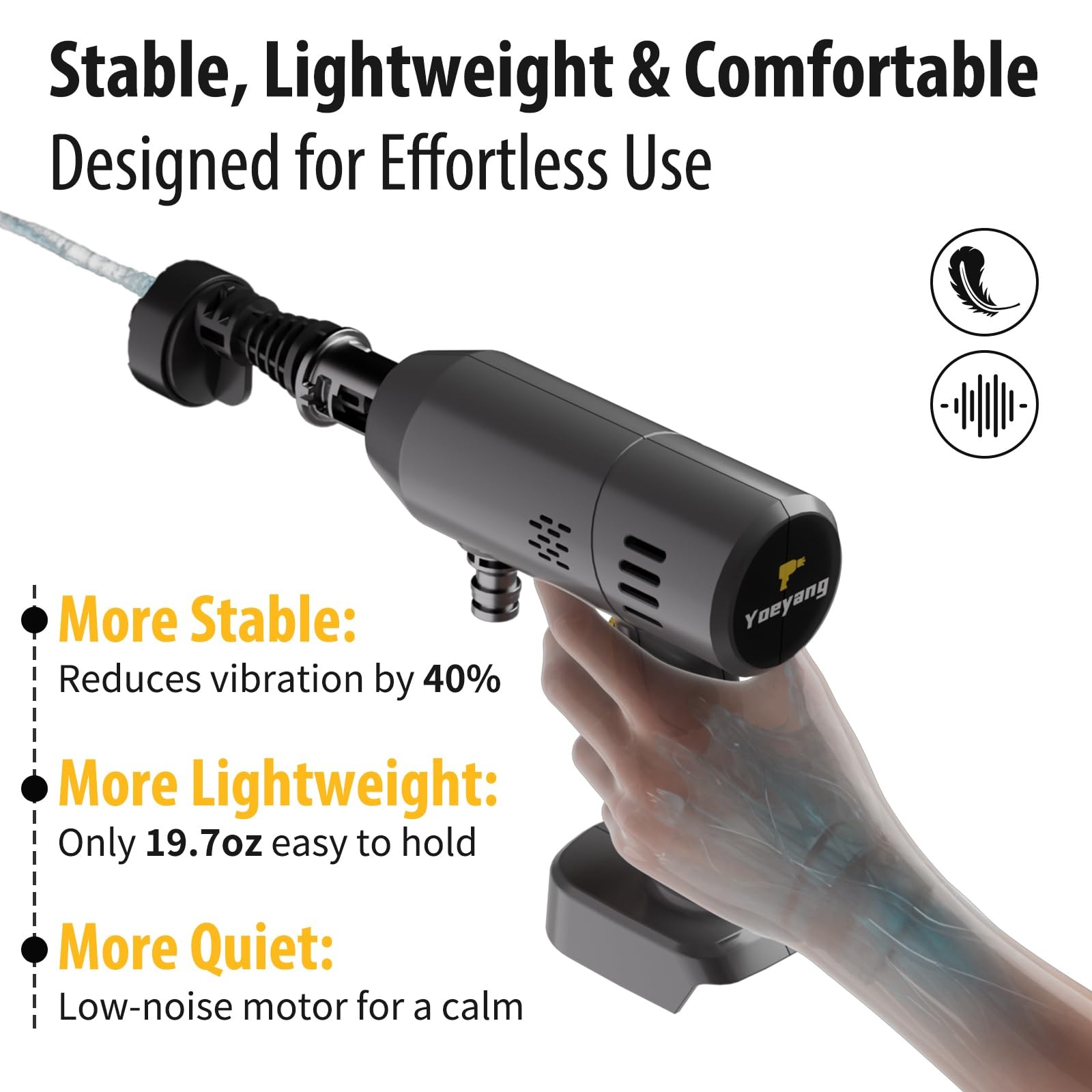 Yoeyang Portable Handheld Cleaning Tool Lightweight Compact Spray Tool 6-In-1