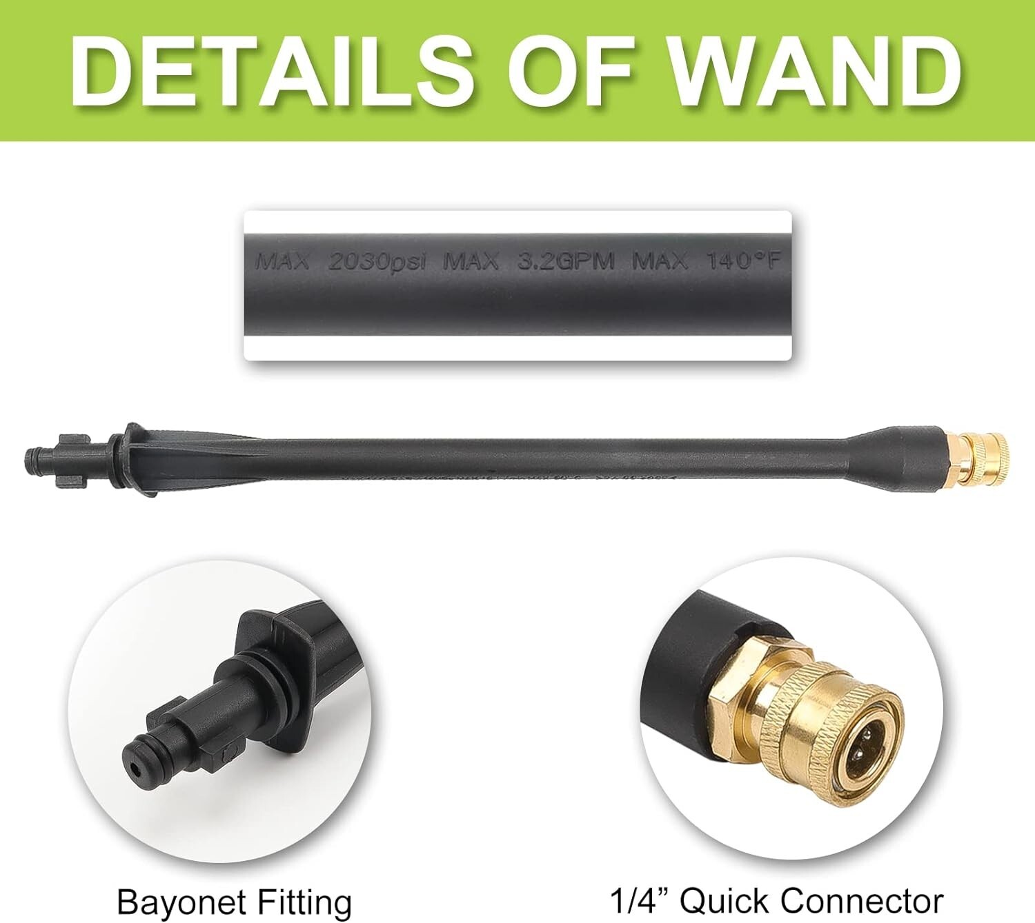 Versatile High-Pressure Spray Gun Wand Kit – Fits Most Electric Pressure Washers