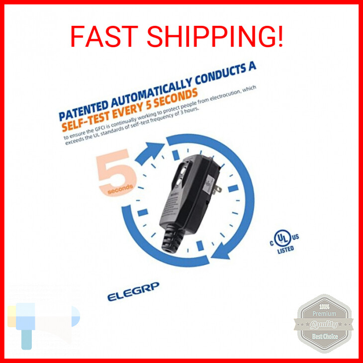 ELEGRP G1215PA2 G20PASR Patented Auto-Monitoring GFCI Replacement Plug Assembly,