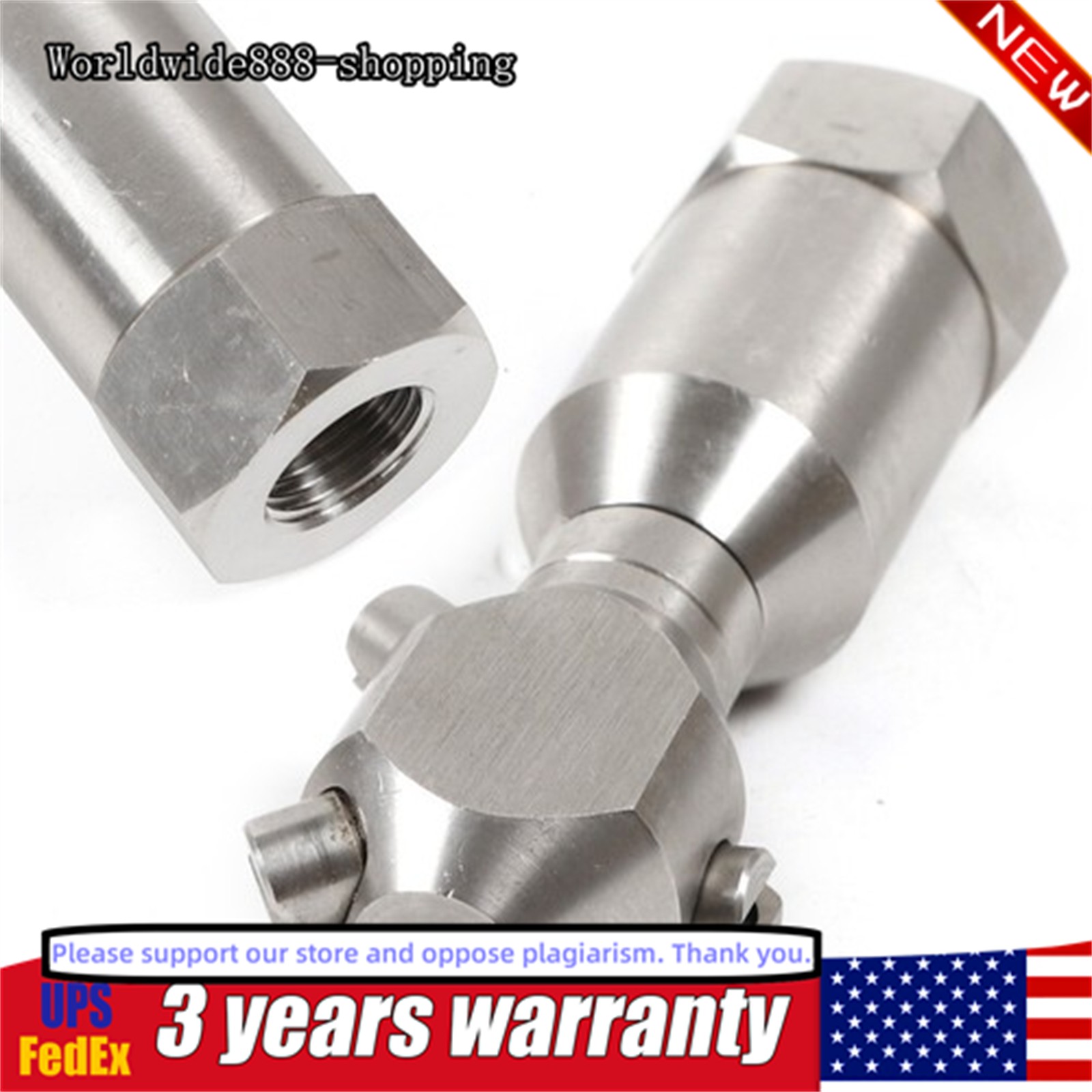Stainless Rotating Jet Spraying Washing Nozzle Tank Barrel Pipeline Clean 1/2”