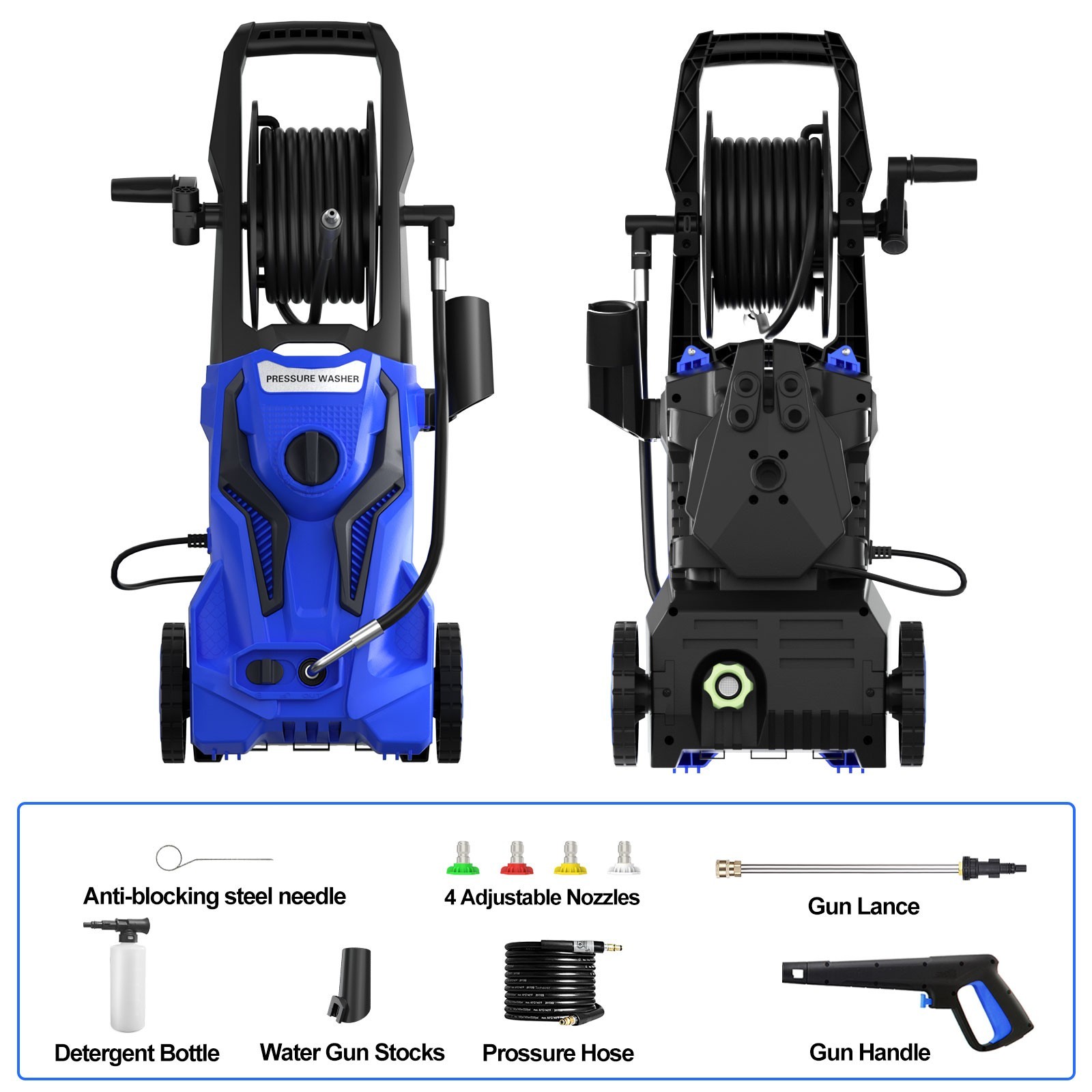 Pressure Washer 4200PSI 2.5GPM, Steel Lance, Total Stop System, for Car Wash
