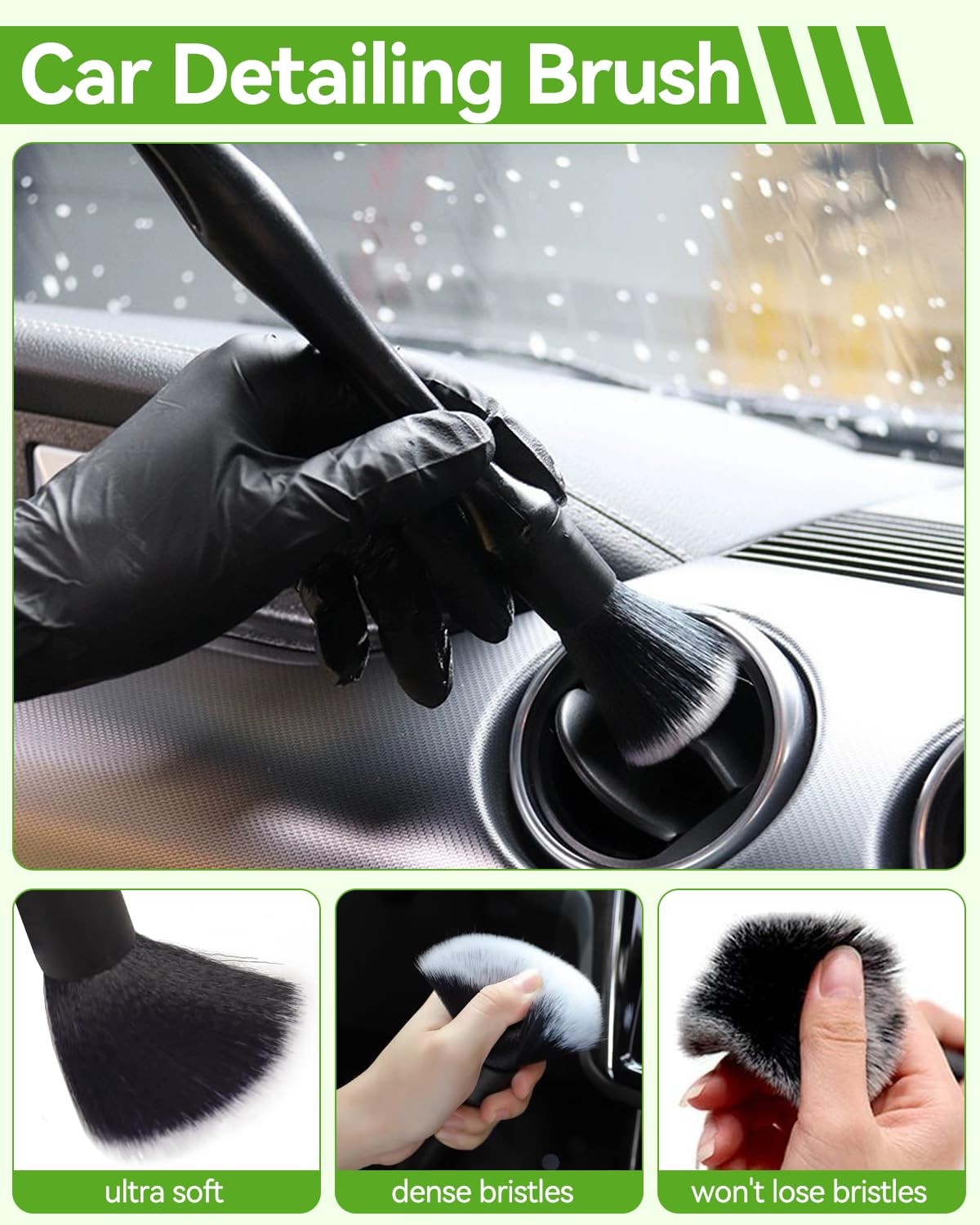 @utos 8Pcs Car Wash Kit, 62’’ Brush With Long Handle, Kit