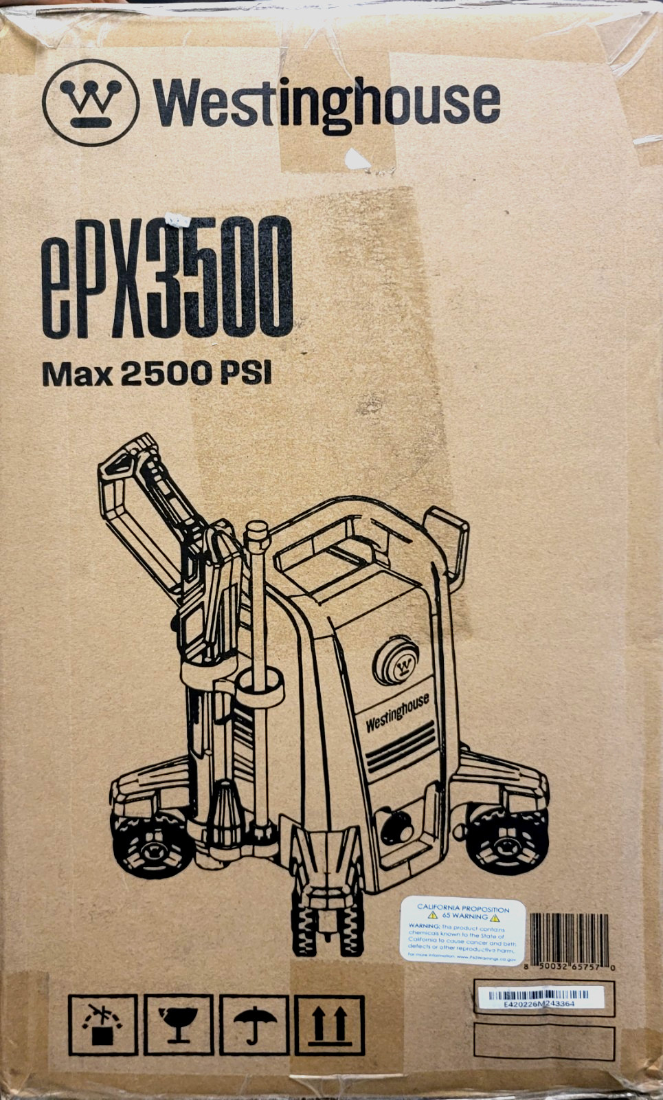 Westinghouse ePX3500 Electric Pressure Washer 2500 PSI 1.76 GPM with Soap Tank