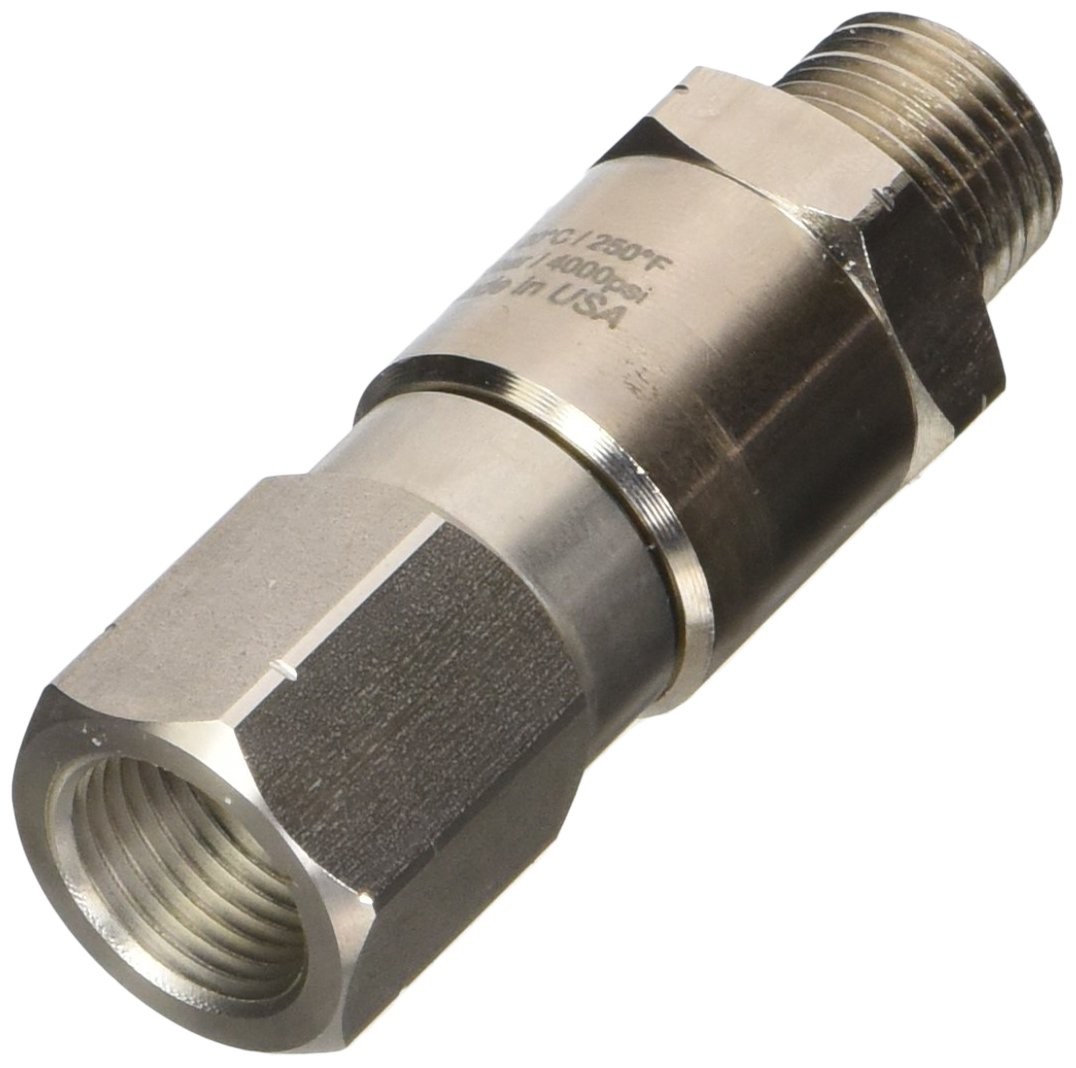 Mosmatic Live Pressure Washer Swivel – 4000 PSI, 3/8in. NPT-M, Stainless Steel,