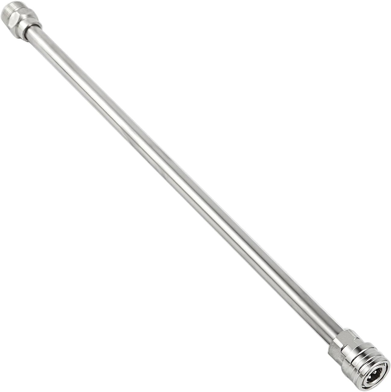 17″ Pressure Washer Extension Wand, Stainless Steel Lance M22 to 1/4″ QC