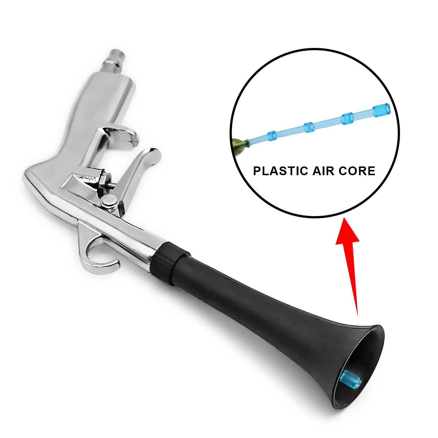 3-in-1 High-Pressure Car Cleaning Gun Tornado Air Blow Tool 360° Rotating 1/4in