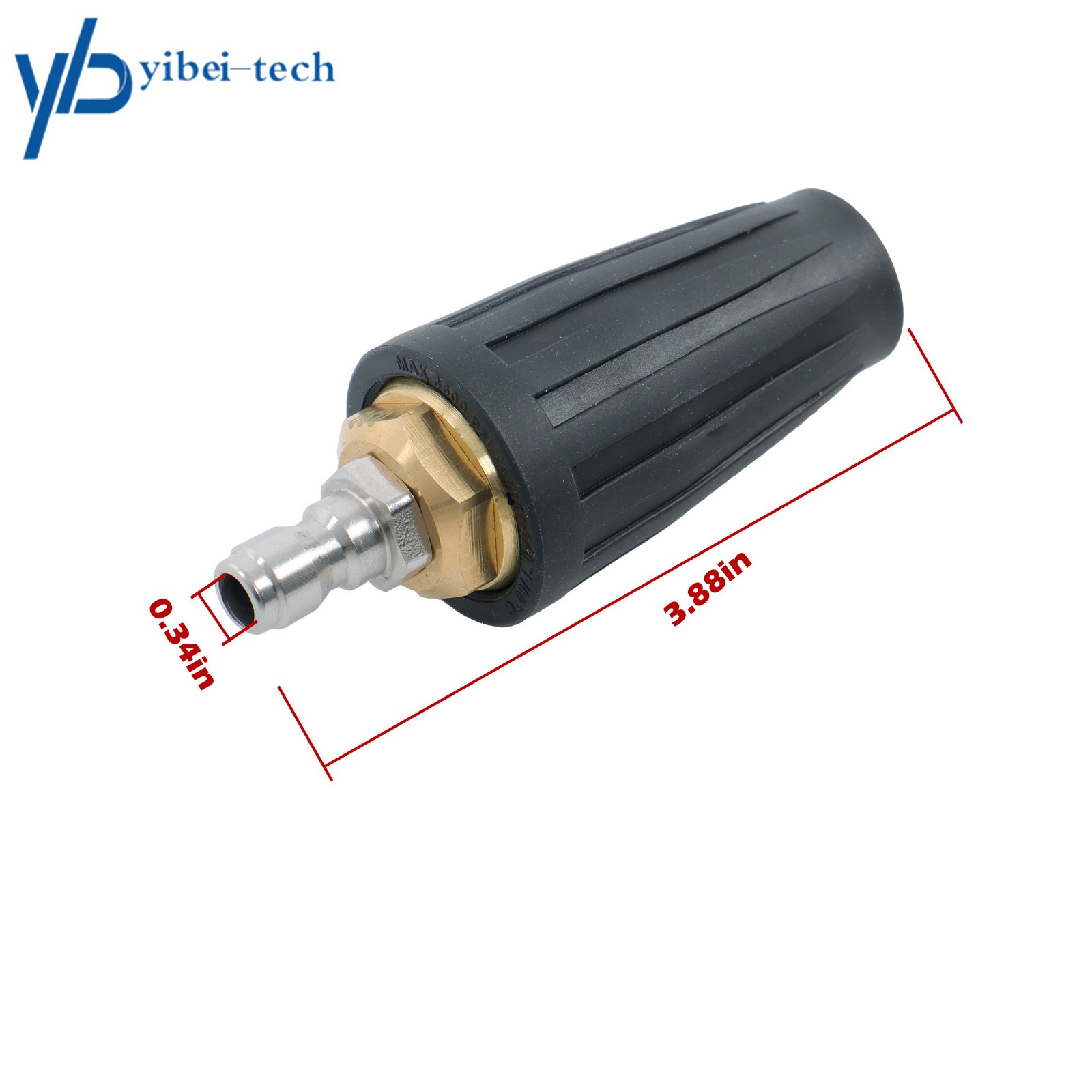 1/4 inch 3600 PSI Rotating High Pressure Turbine Nozzle Set with 5 Spray Nozzles