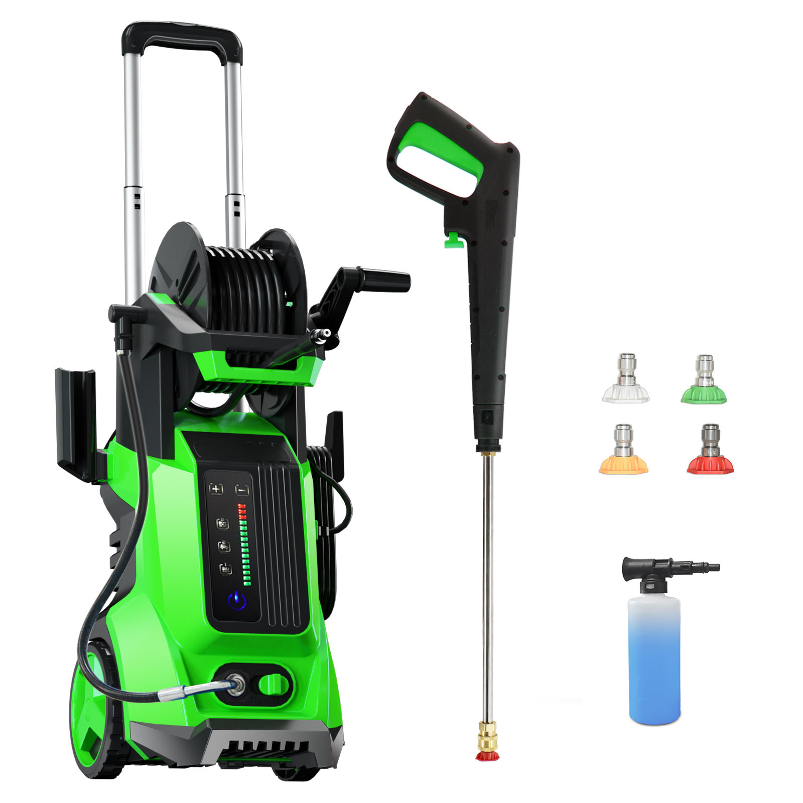 Pressure Washer 4500PSI 4.0GPM, 15-Level Touchscreen, Steel Lance, for Car