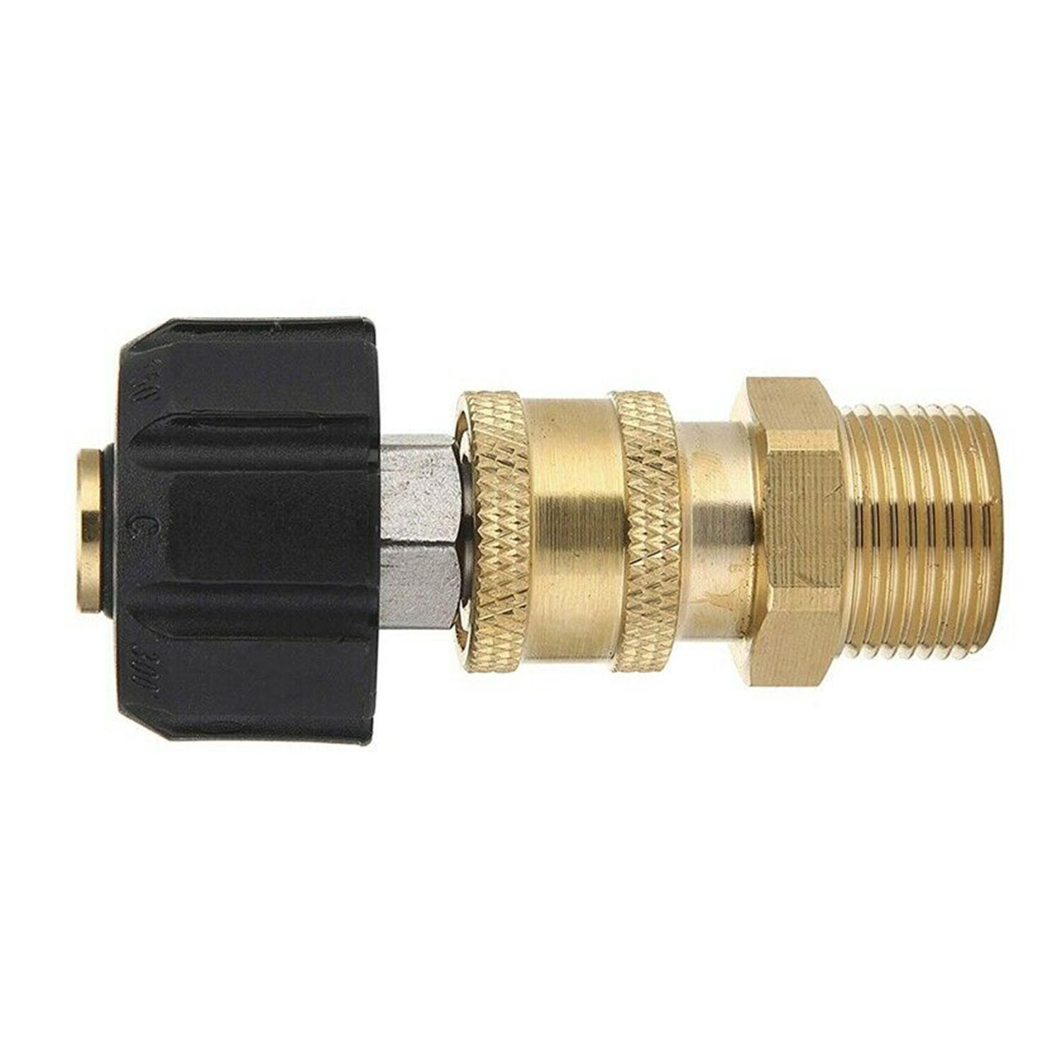 Pressure Washer Hose Connector Adapter Set Quick Connect M22 to 1/4″ Gun to Wand