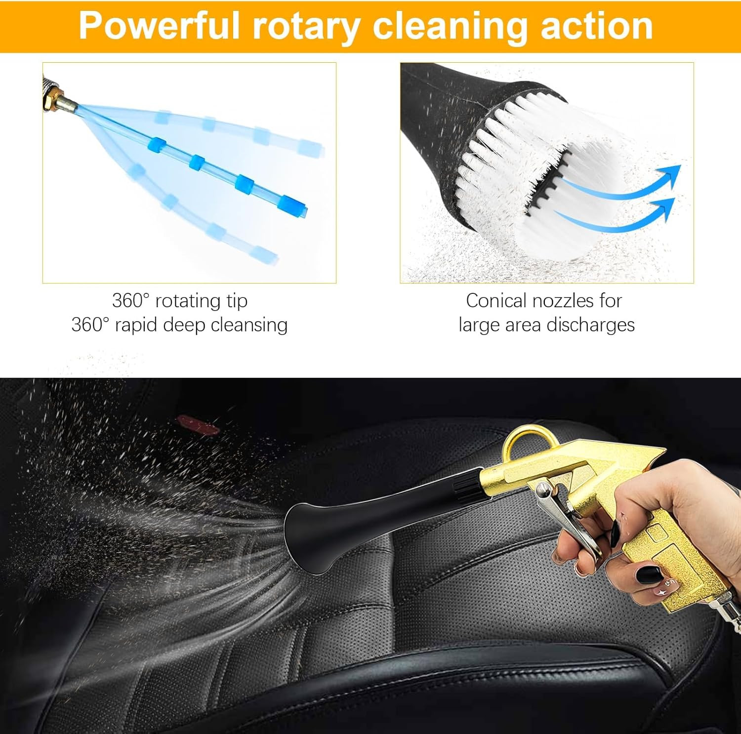QZQUFJ Air Compressor for Car Detailing Detailing Tool, High Pressure Air Gun