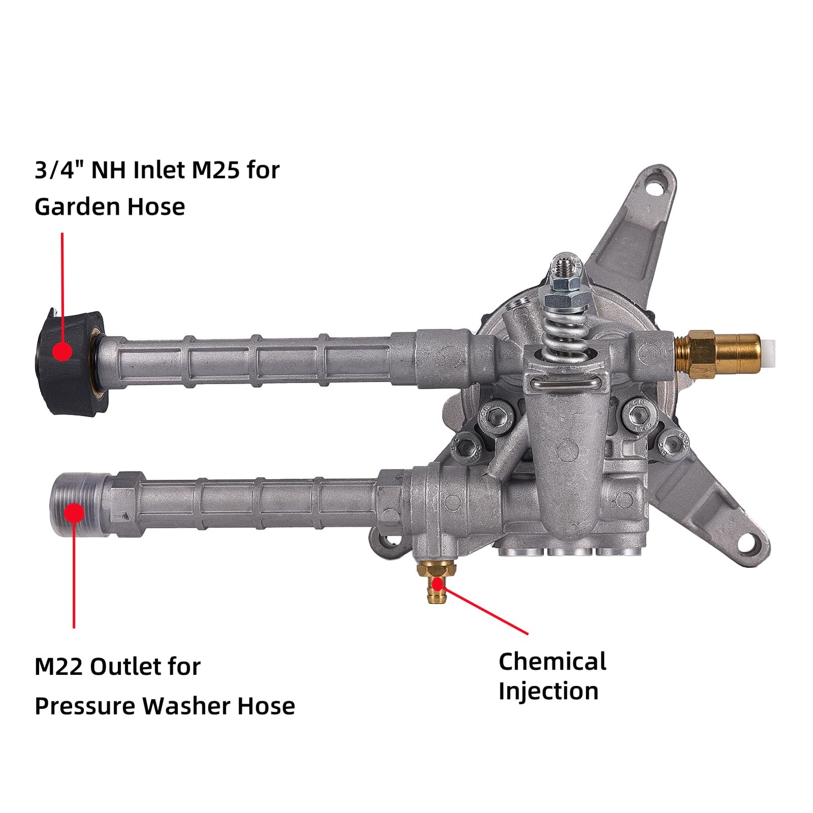 7/8″ Shaft Vertical Pressure Washer Pump for SRMW22G26-EZ 2.2G24 2.2 2.5 GPM …