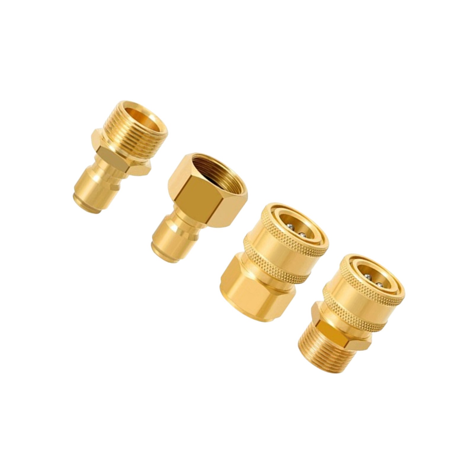 4PCS Pressure Washer Adapter Set Quick Disconnect Kit M22 Swivel 3/8” ConnectHI