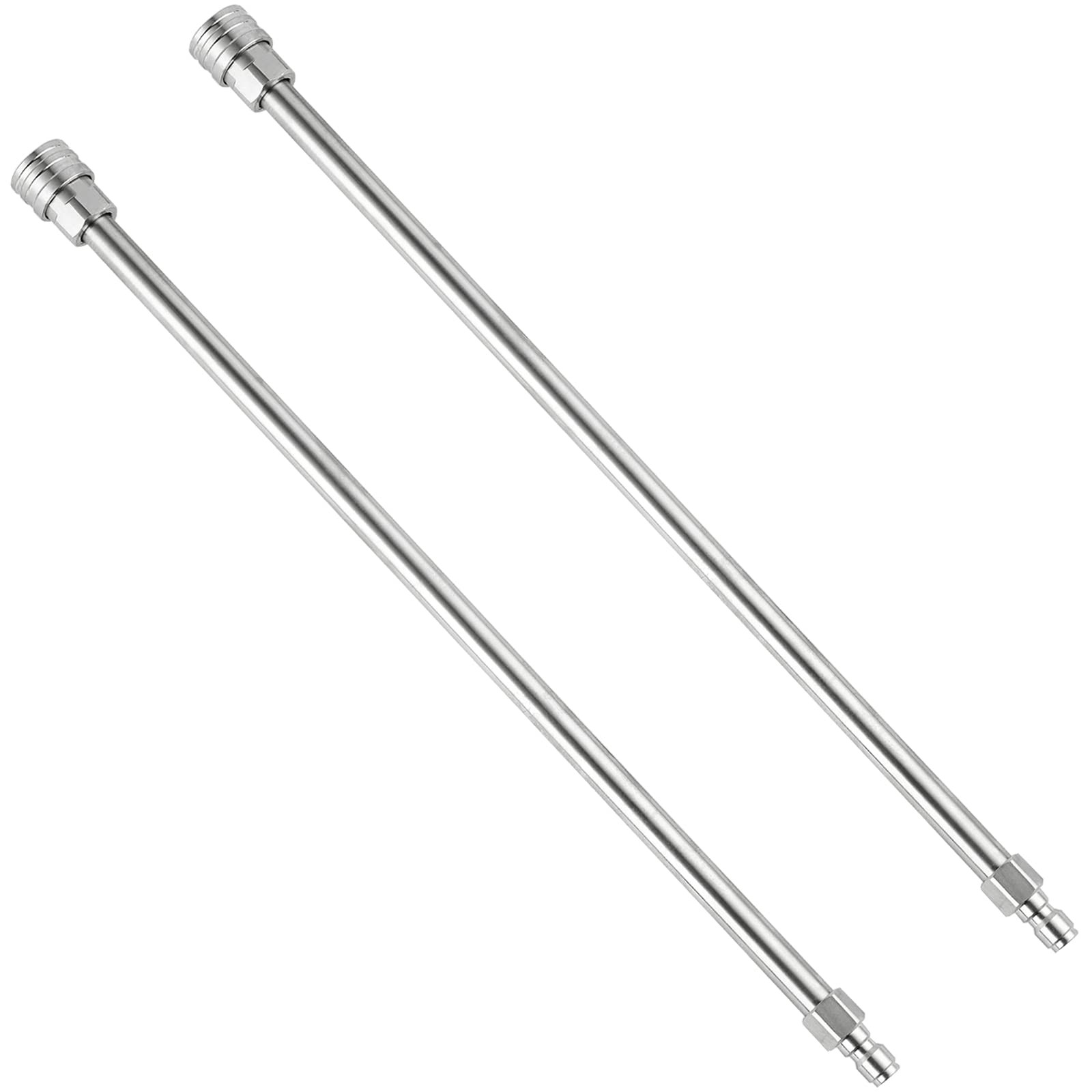 2 Pack 17″ Stainless Steel Pressure Washer Extension Wand w/ 1/4″ Quick Connect