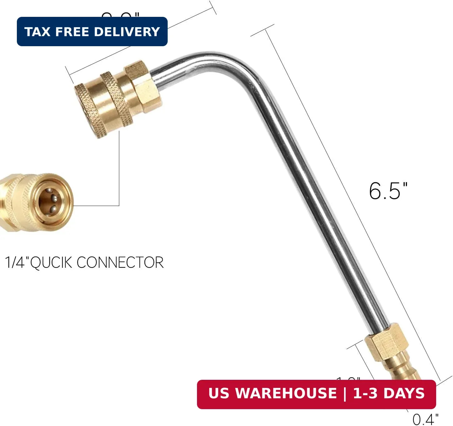 Sooprinse Washer Gutter Cleaner Attachment,Pressure Washer Gutter Rod for Lance/