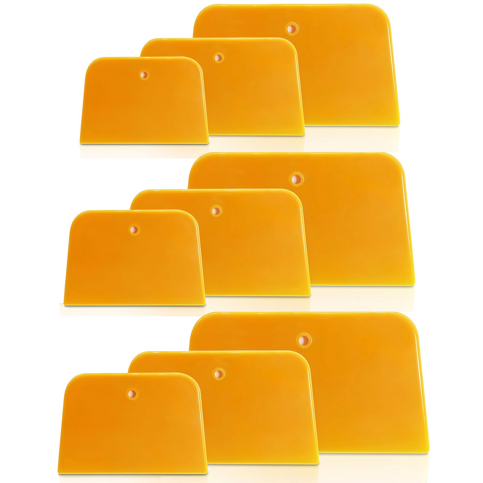 AVERZELLA Body Filler Spreader, 9-Pack Reusable large medium small, Yellow
