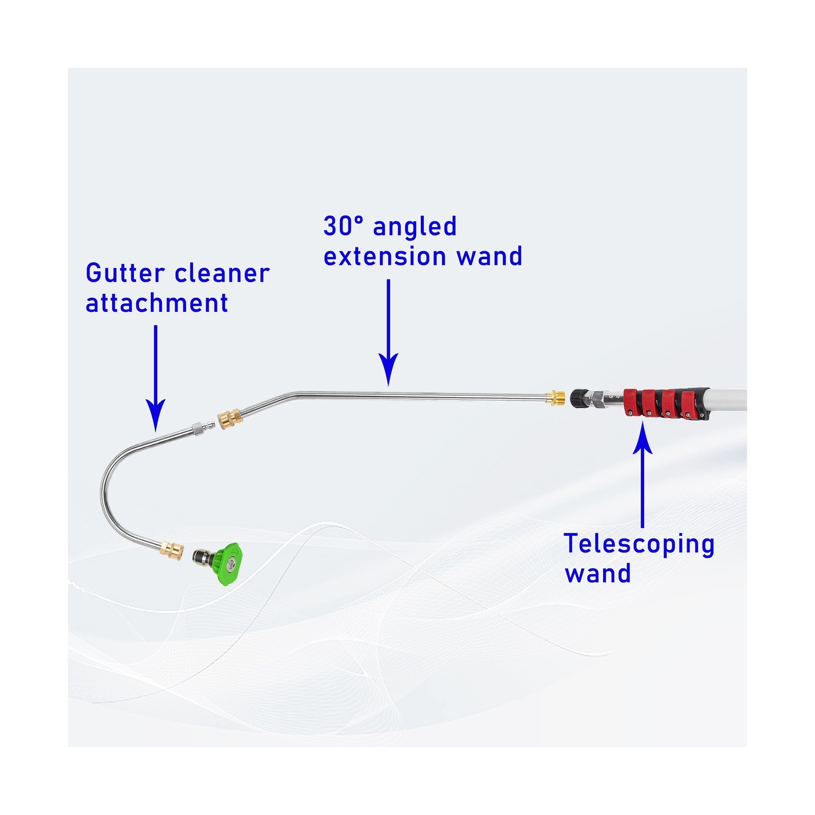 M MINGLE Telescoping Pressure Washer Wand, 20 Feet Aluminum High Power Washer…
