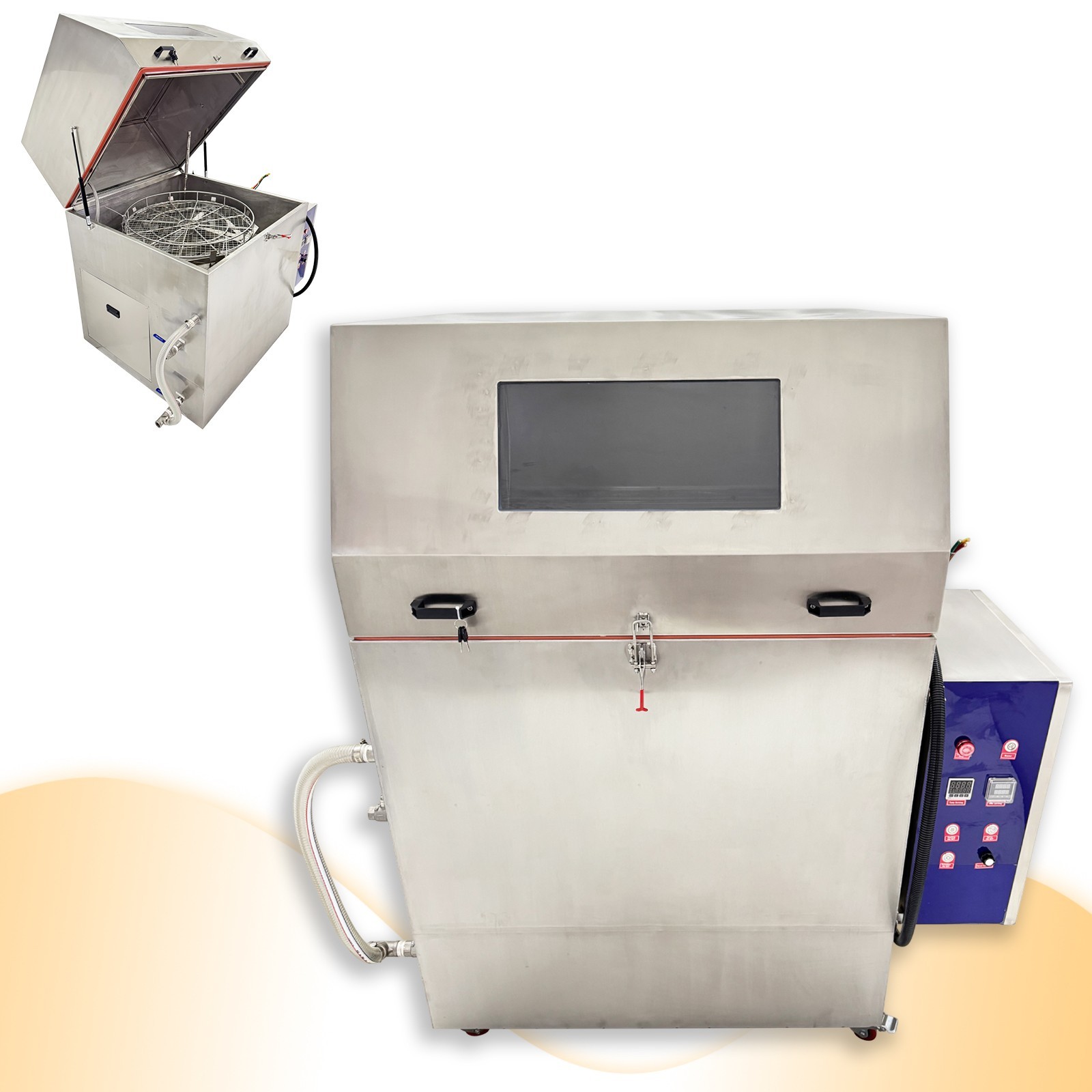 220V 3-Phase High Pressure Rotary Spray Cleaning Machine Hardware Part Washer