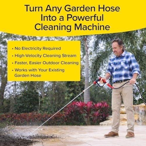 Pocket Hose Arrow, Turn Any Garden Hose Into a Powerful Washer, 4 Precision Tips