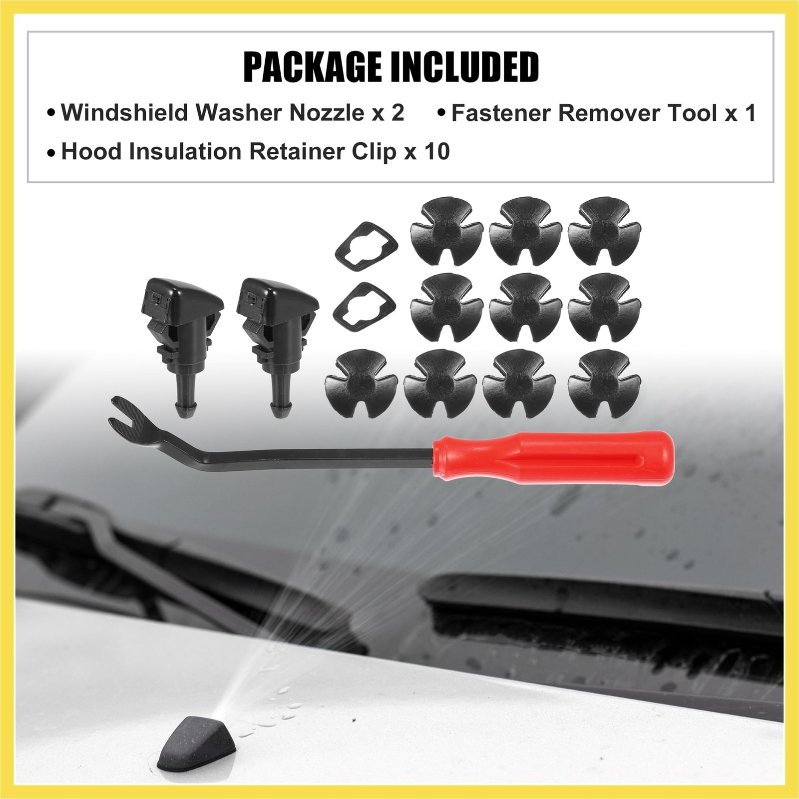 15pcs Front Windshield Wiper Washer Nozzle Spray Jet Kit 5303833AA for Dodge …