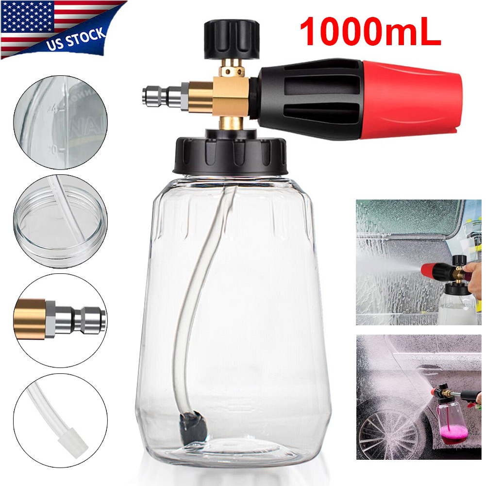 Snow Foam Lance Cannon Soap Bottle Sprayer For Pressure Washer Gun Jet Car Wash