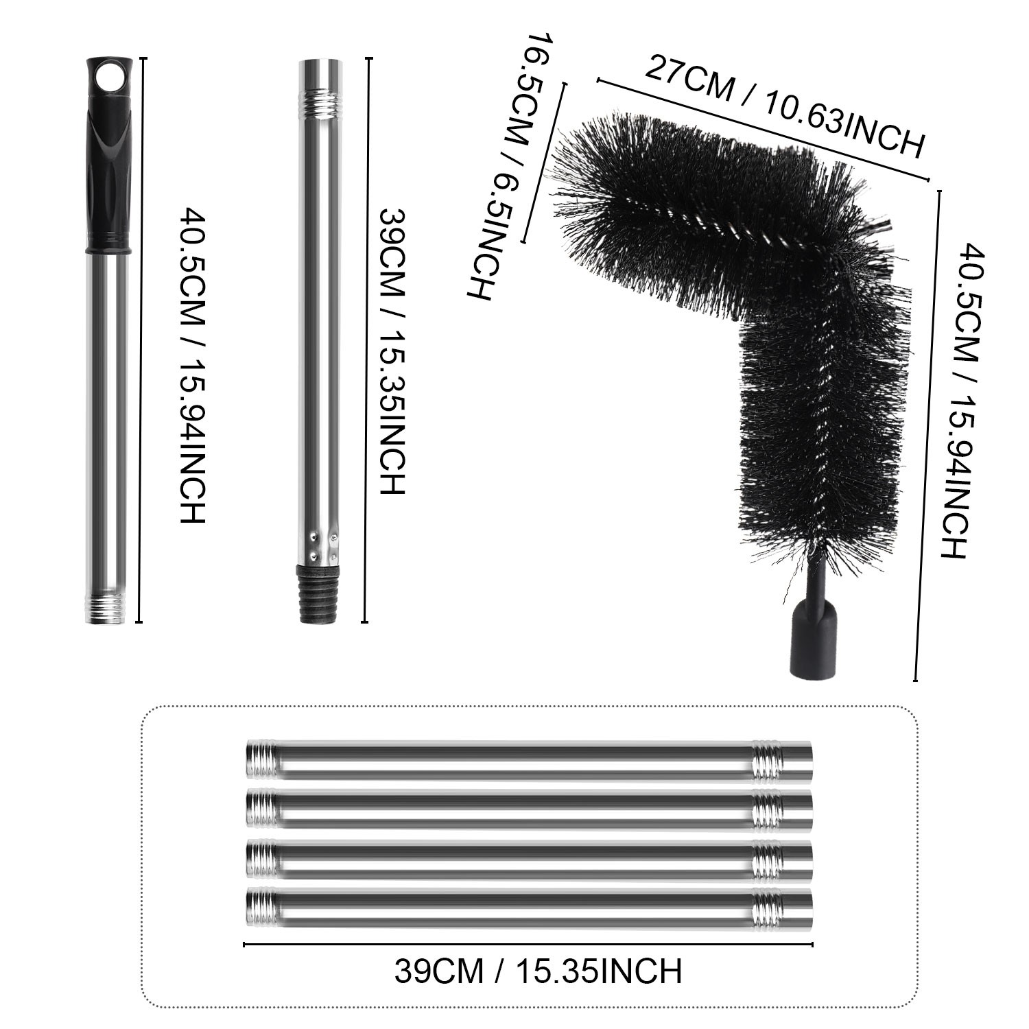Gutter Cleaning Tools, Rain Gutter Cleaning Brush for Removing Leaves