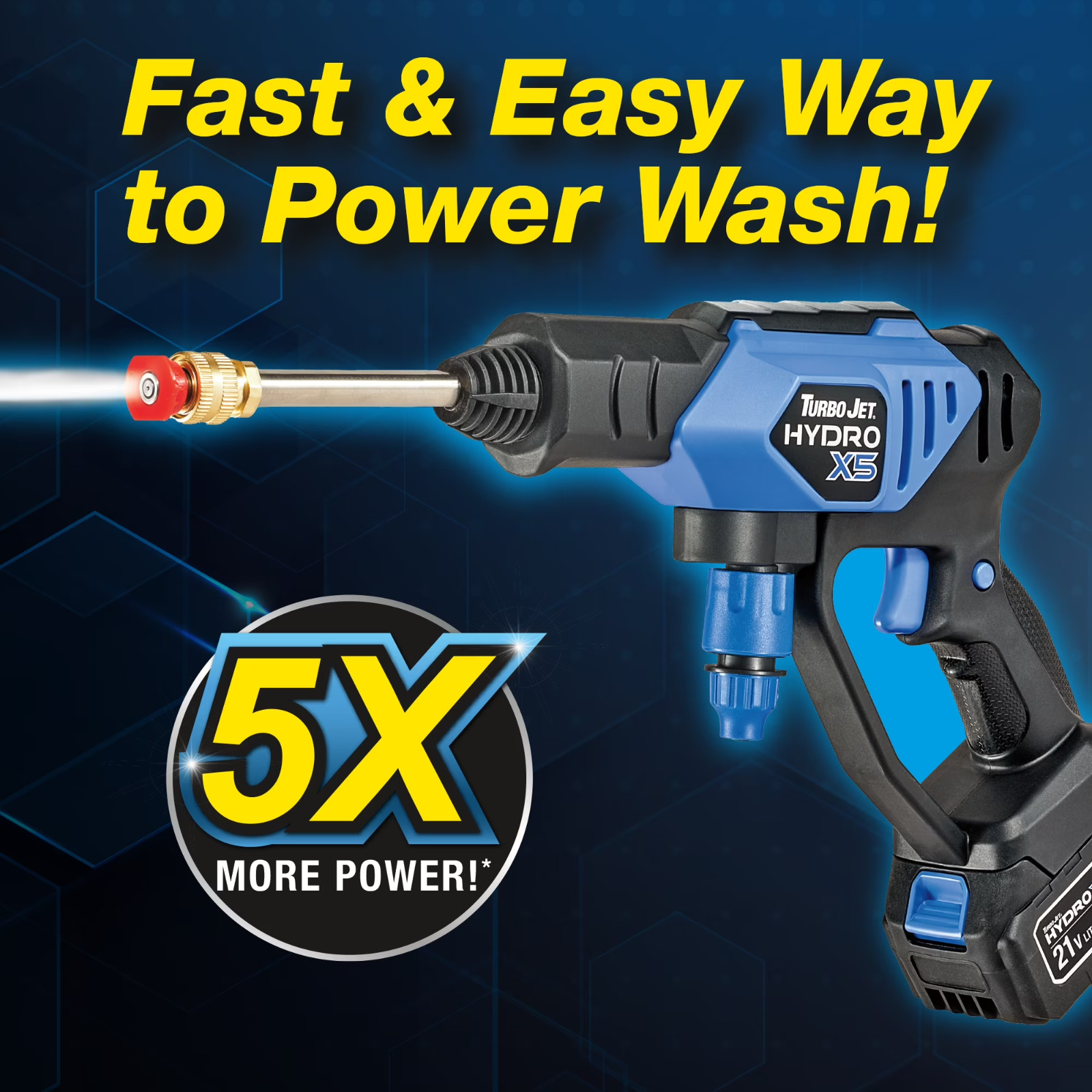 Turbo Jet HydroX5 Pro Cordless Pressure Washer New and Free Ship