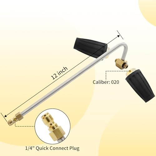 Pressure Washer Gutter Cleaner Attachment, Rotating Pressure Washer Turbo Black