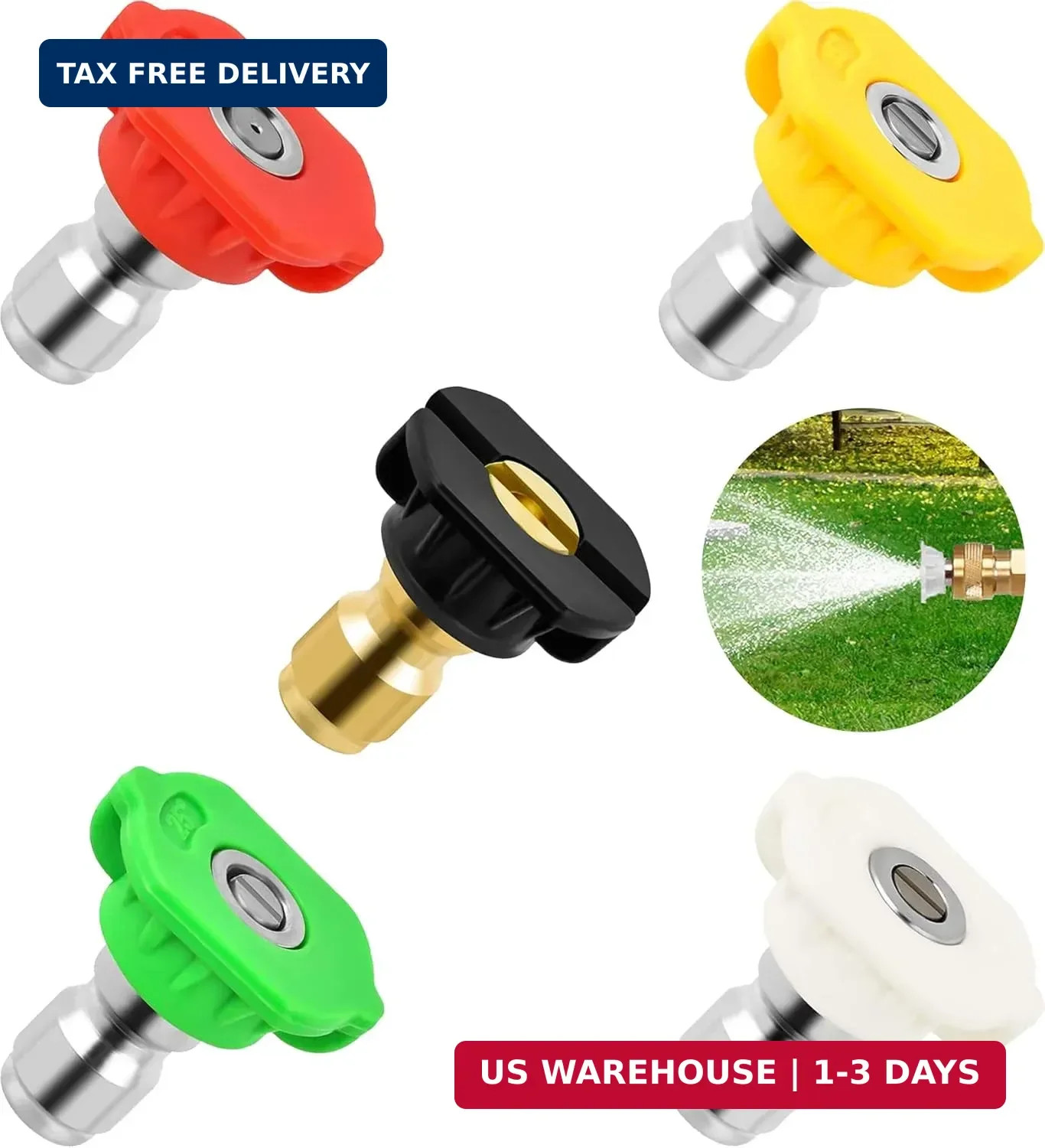 Pressure Washer Tips, Universal Pressure Washer Nozzle Tips (5 Pack), Power Wash