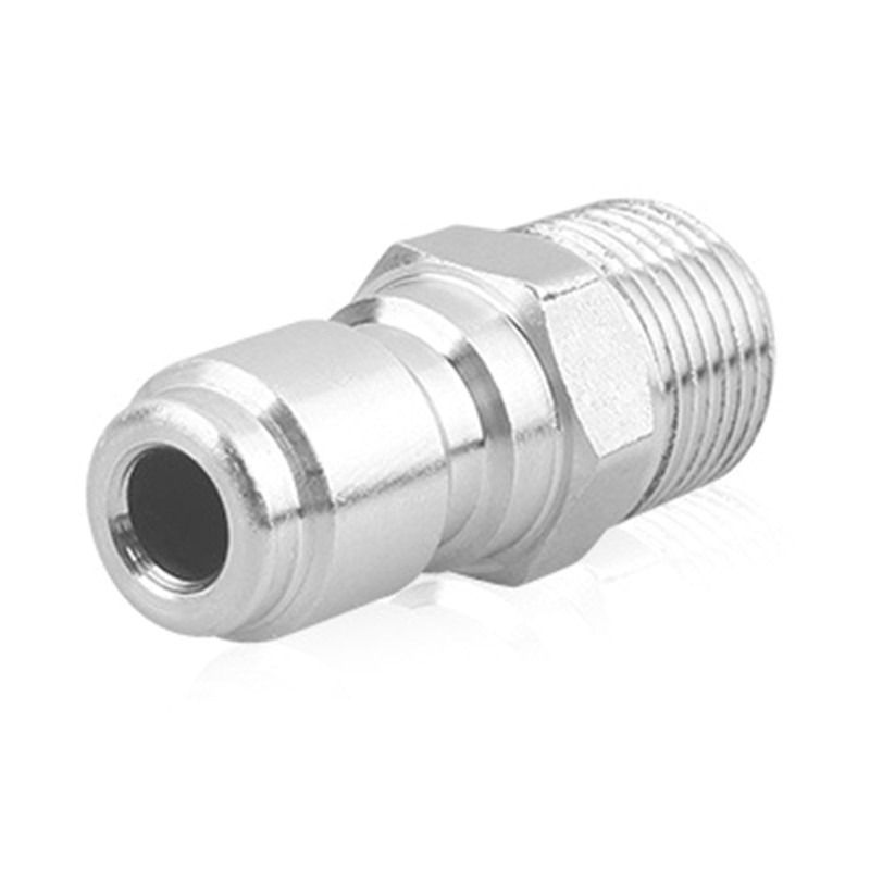 2Pack NPT 3/8 Inch Pressure Washer Coupler Quick Connect Plug Male 3/8 Connector