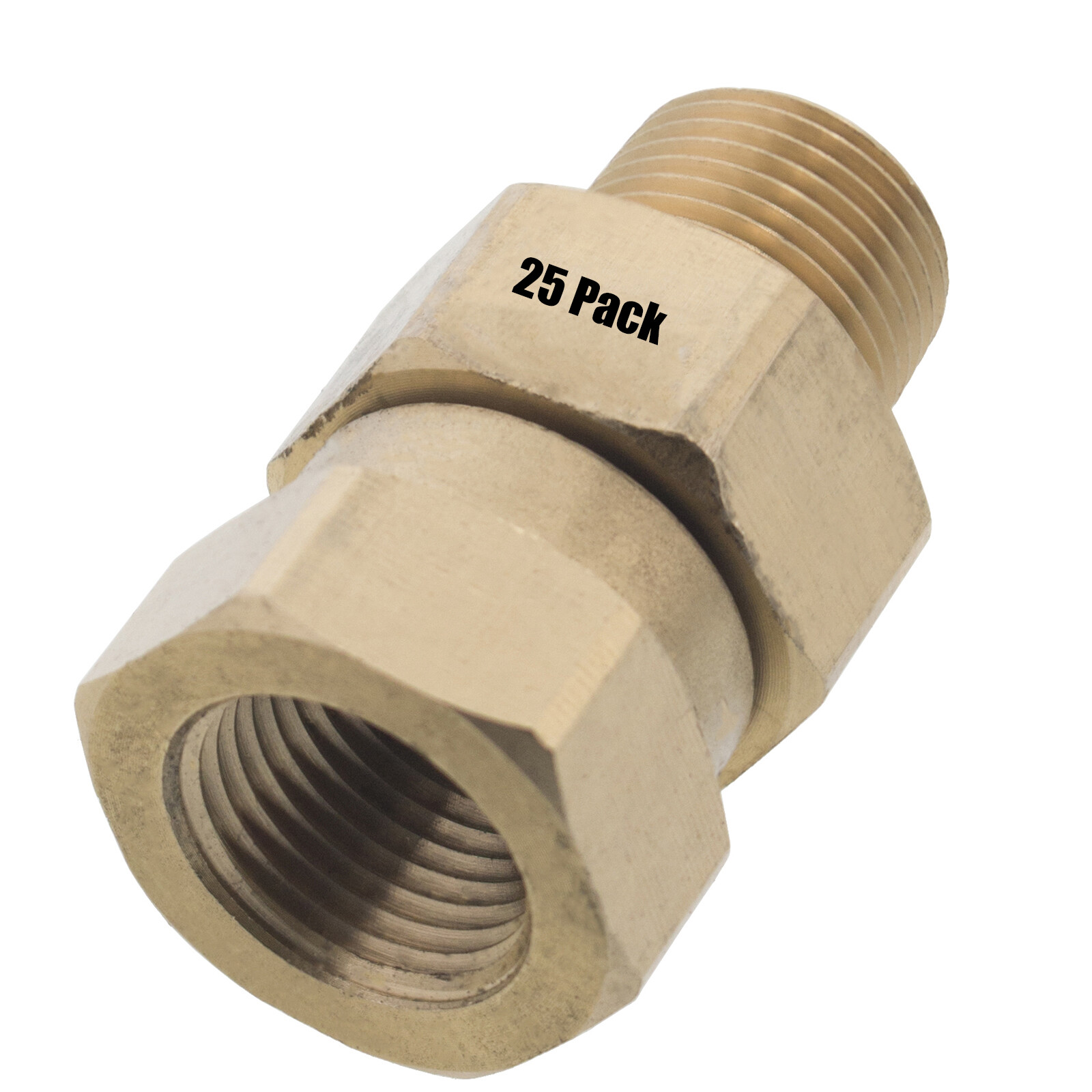 25 Erie Tools Pressure Washer 3/8″ Male to Female NPT Brass Swivel Coupler