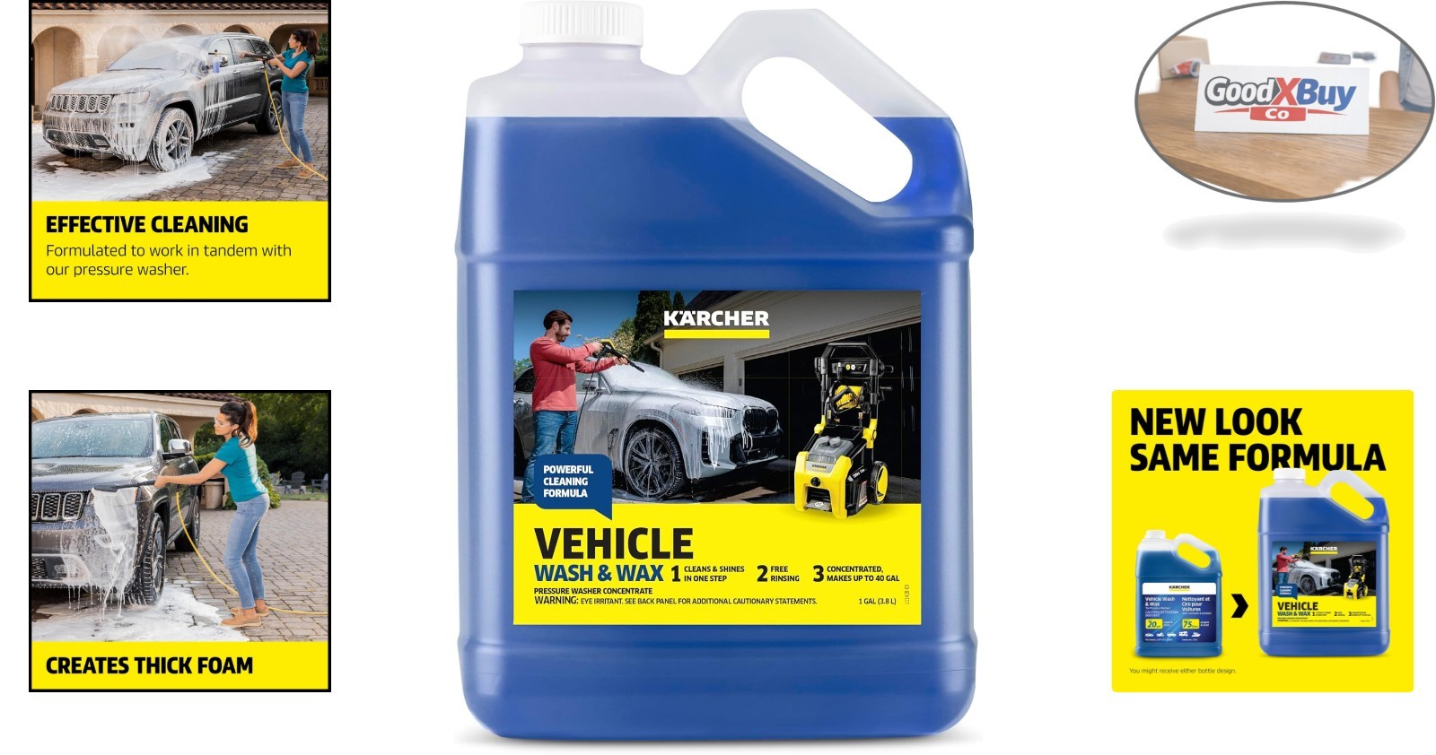 Vehicle Wash and Wax Pressure Washer Detergent 128oz Concentrate Universal fo…
