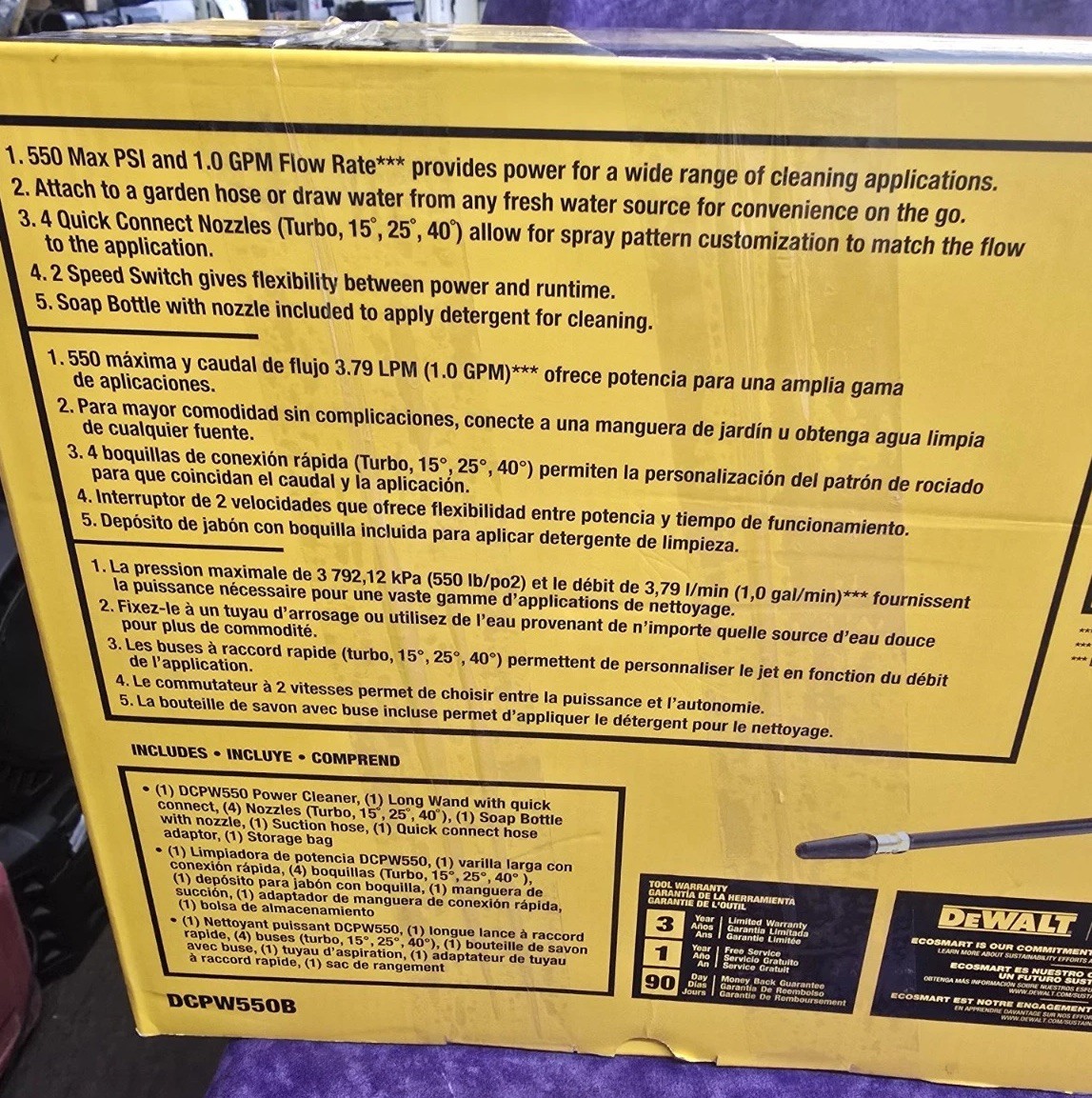 💥BRAND NEW SEALED💥DEWALT DCPW550B 20V 550 PSI POWER CLEANER PRESSURE WASHER