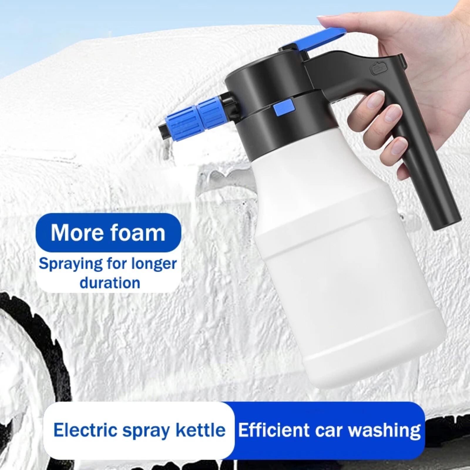 Electric Car Foam Sprayer with USB Pressurized Foam Car Wash Sprayer for Home