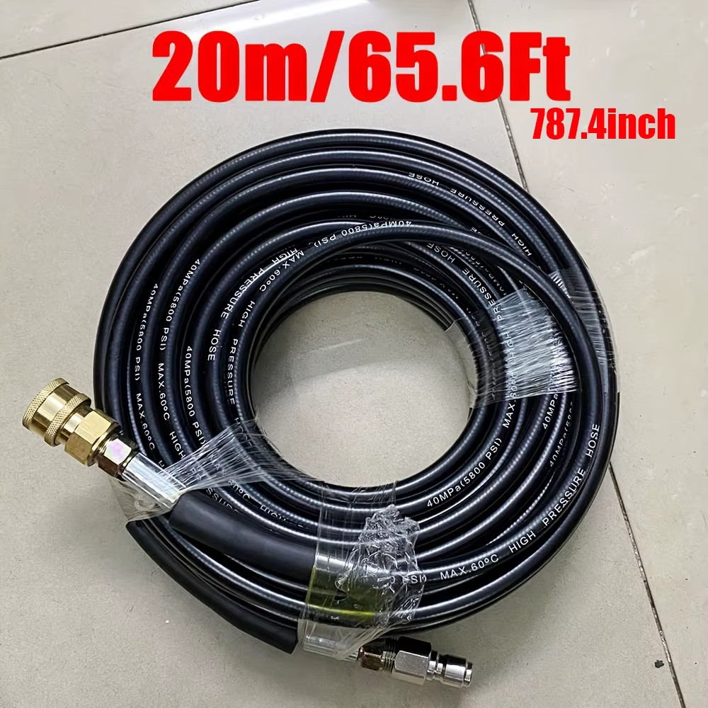 20 M Pressure Washer Hose 3/8 Quick Connection High Pressure Water Cleaning Hose