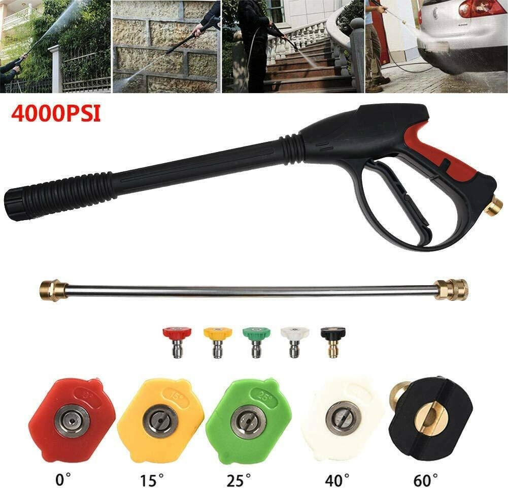 4000 PSI 40″ Replacement Pressure Washer Gun Extension Wand 5 Nozzle Tips M22-14