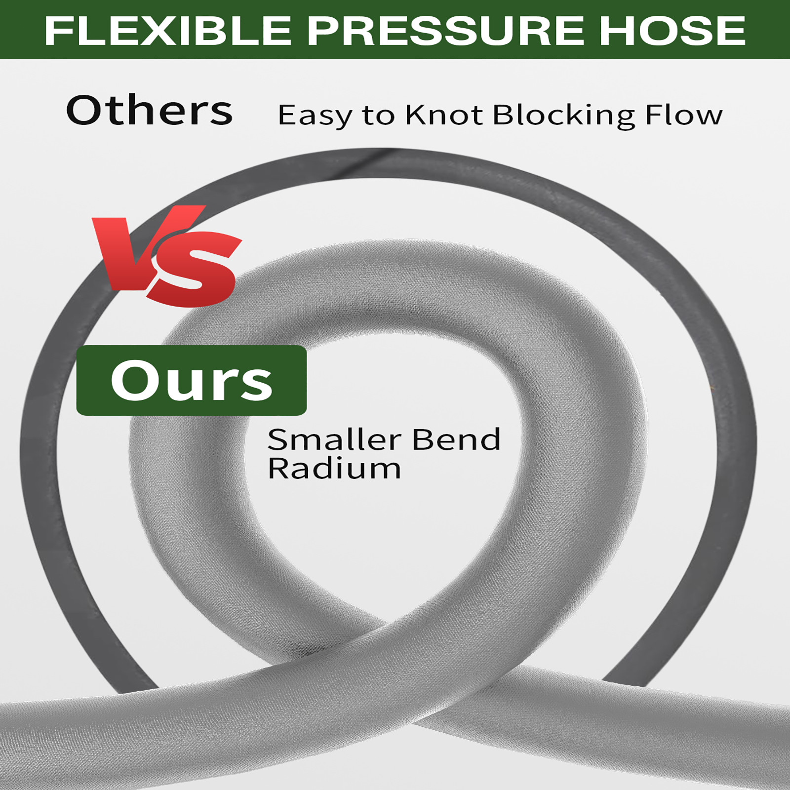 200FT 3/8″ 4800PSI Pressure Washer Hose with Swivel Quick Connect Max 248°F