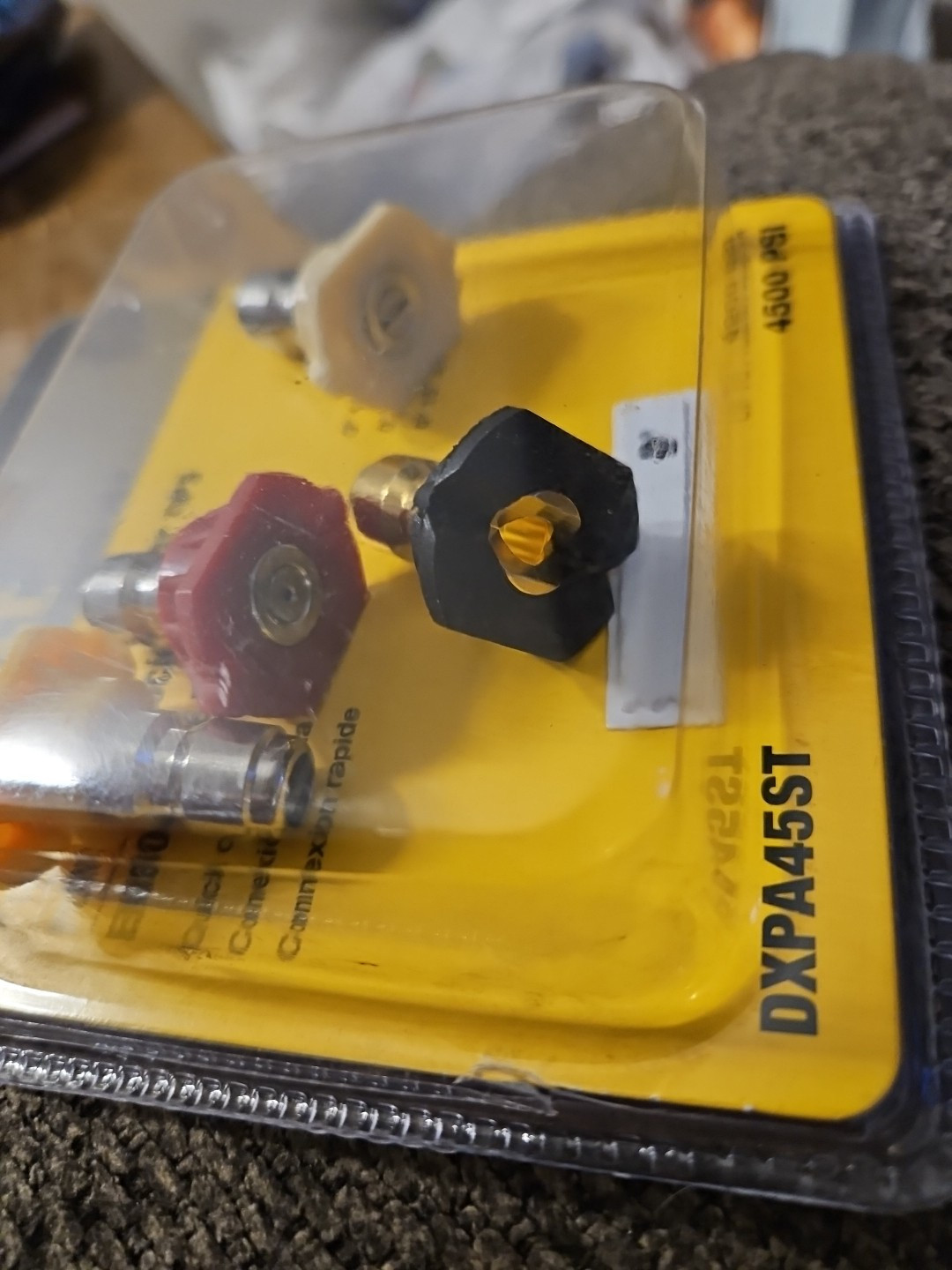 4 PC DeWALT DXPA45ST 4500 PSI Quick Connect Open Box No Green Tip. 4 Tips New