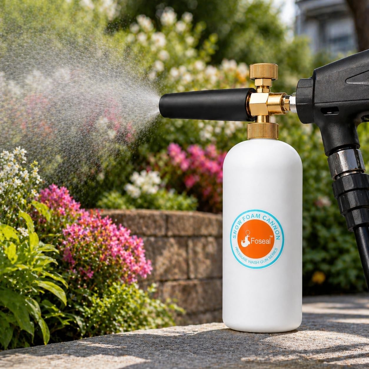 Adjustable Snow Foam Cannon with Brass Nozzle – 1L Power Cleaning Solution