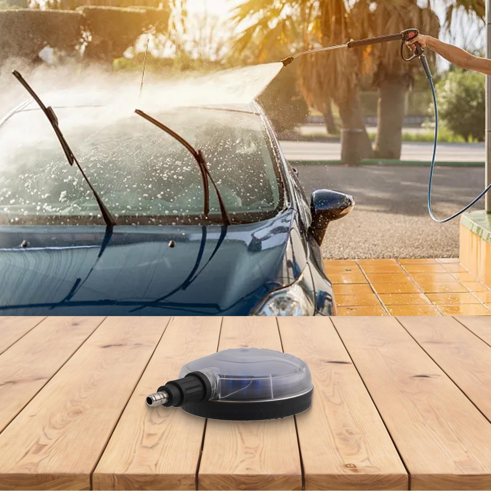 Car wash toolsHigh pressure washer rotating brush with 1/4 quick connector male
