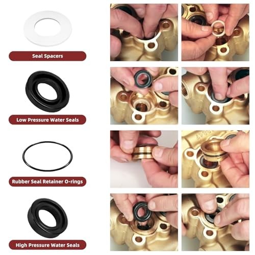 Pressure Washer Pump Seal Kit 12 Piece Rebuild Kit For Leaks Repair O Ring Set