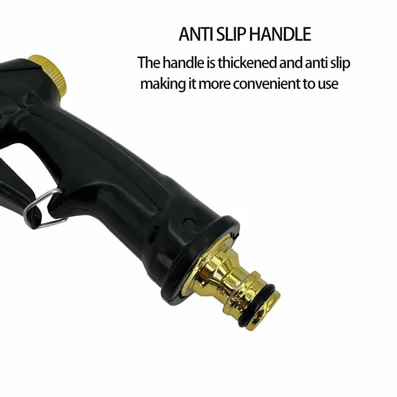 High Pressure Water Gun – 360° Rotating Nozzle, American Thread for Car & Patio