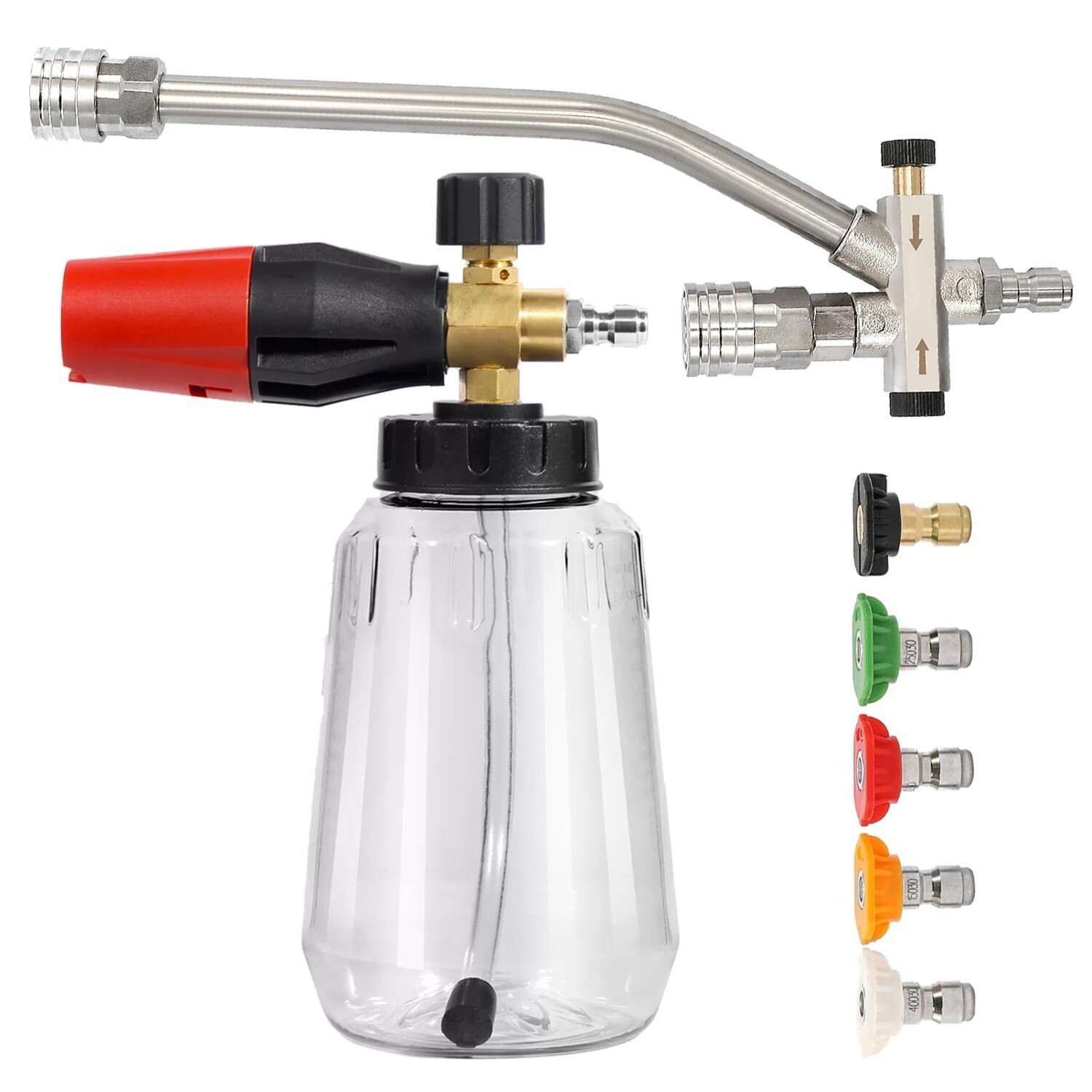 Snow Foam Lance Cannon Soap Bottle Sprayer Pressure Washer Gun Car Wash 1/4″