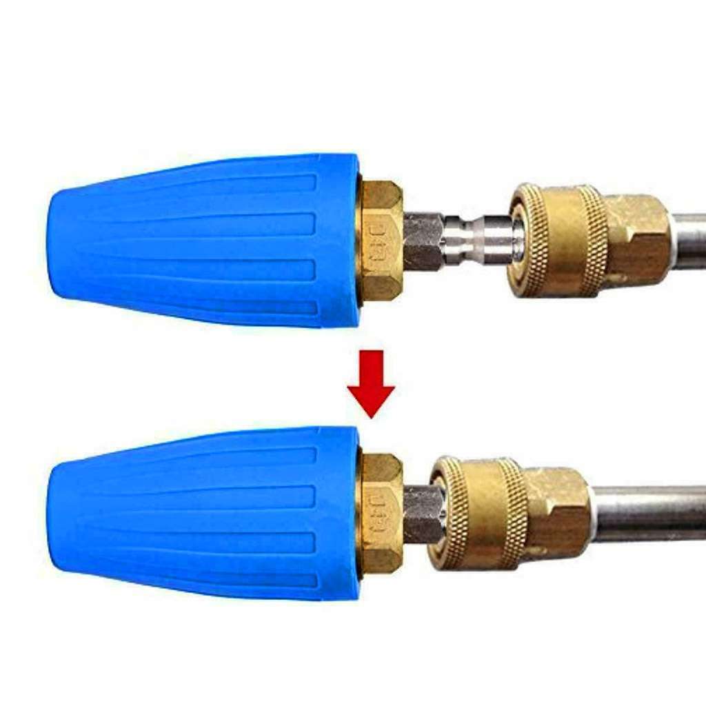 High Pressure 4000PSI 1/4” Washer Rotating Turbo Nozzle Spray Tip 2.5-4.0 GPM