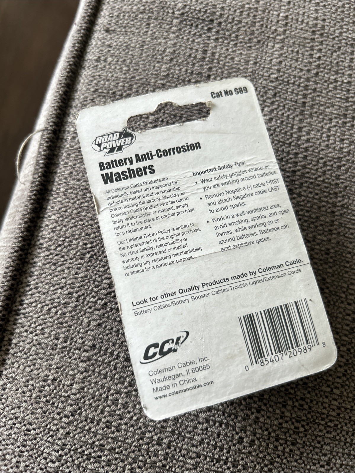 Road Power Anti-Corrosion Fiber Washers 6V/12V 989