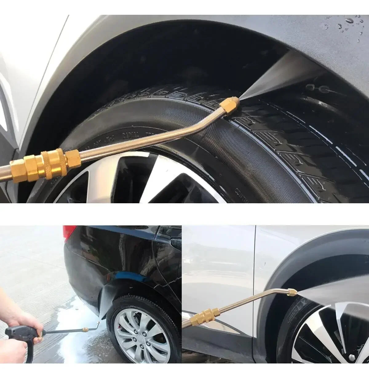 Extension 1/4″ High Pressure Car Washer Nozzle Angled Lance Rod Stainless Steel