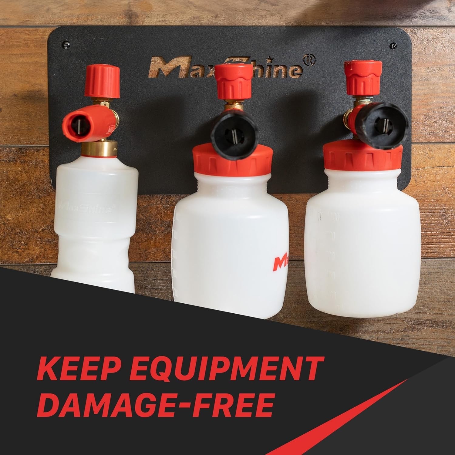 Durable Metal Wall Organizer for Foam Cannons – Holds 3 Quick Connects Securely